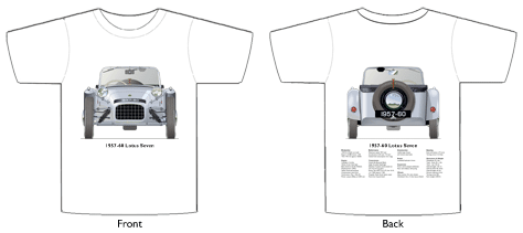 Lotus Seven 1957-60 T-shirt Front & Back